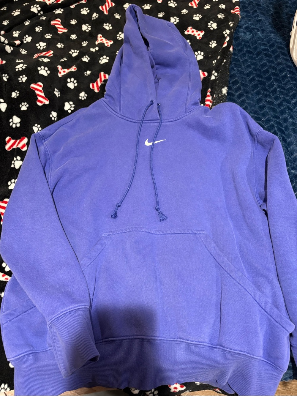 Nike Purple Pullover Hoodie with Small White Swoosh